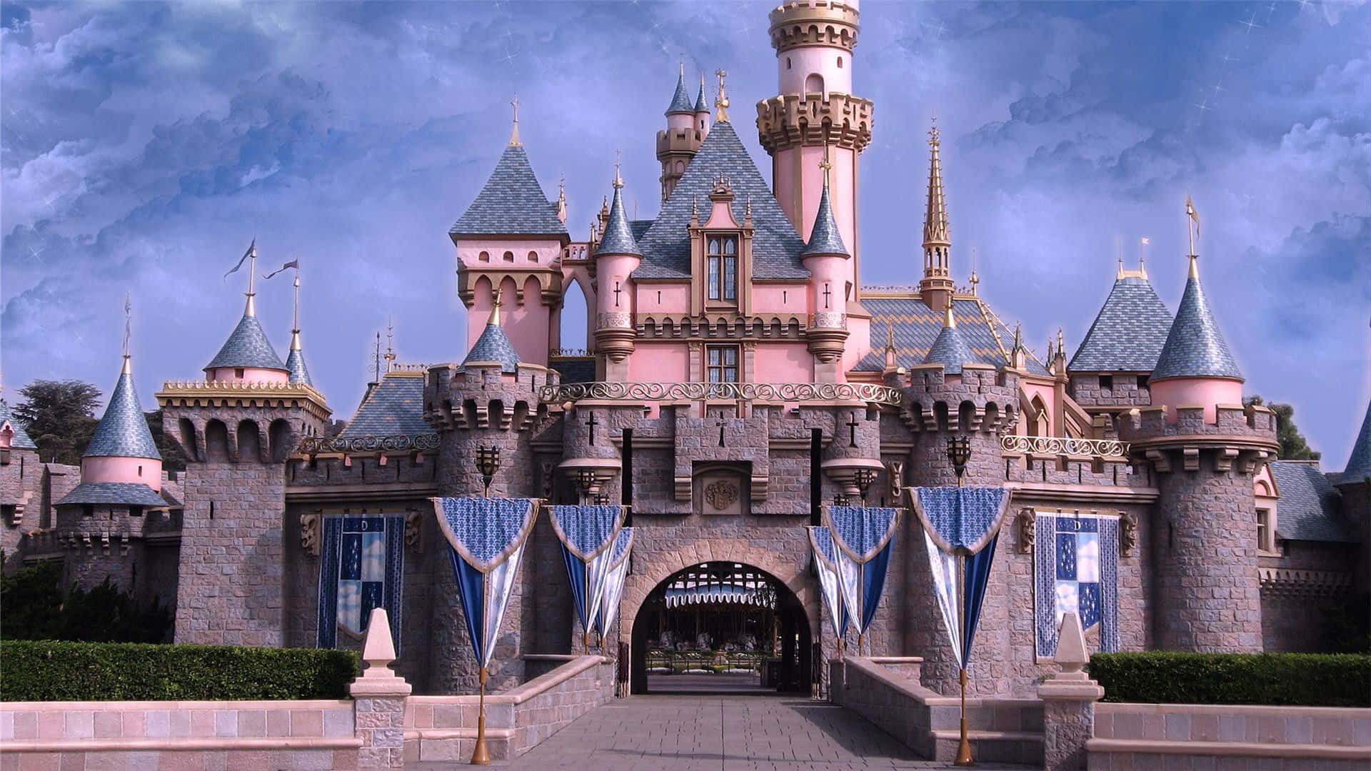 Ilsimbolo Iconico Del Castello Disney In Tutta La Sua Splendida Magnificenza