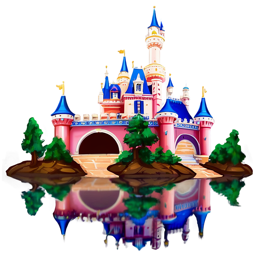 Disney Castle By The Lake Png Kal PNG