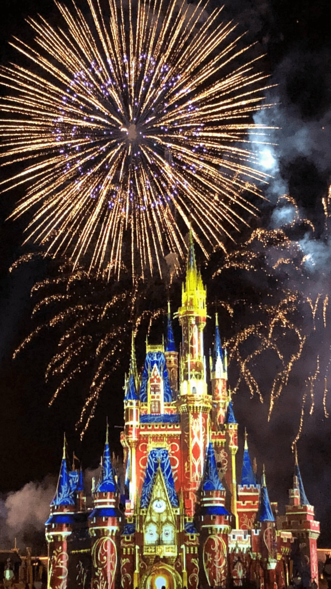 Disney Castle Fireworks Fun Wallpaper