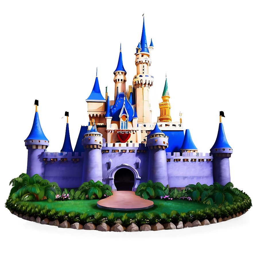 Download Disney Castle Garden View Png 92 | Wallpapers.com