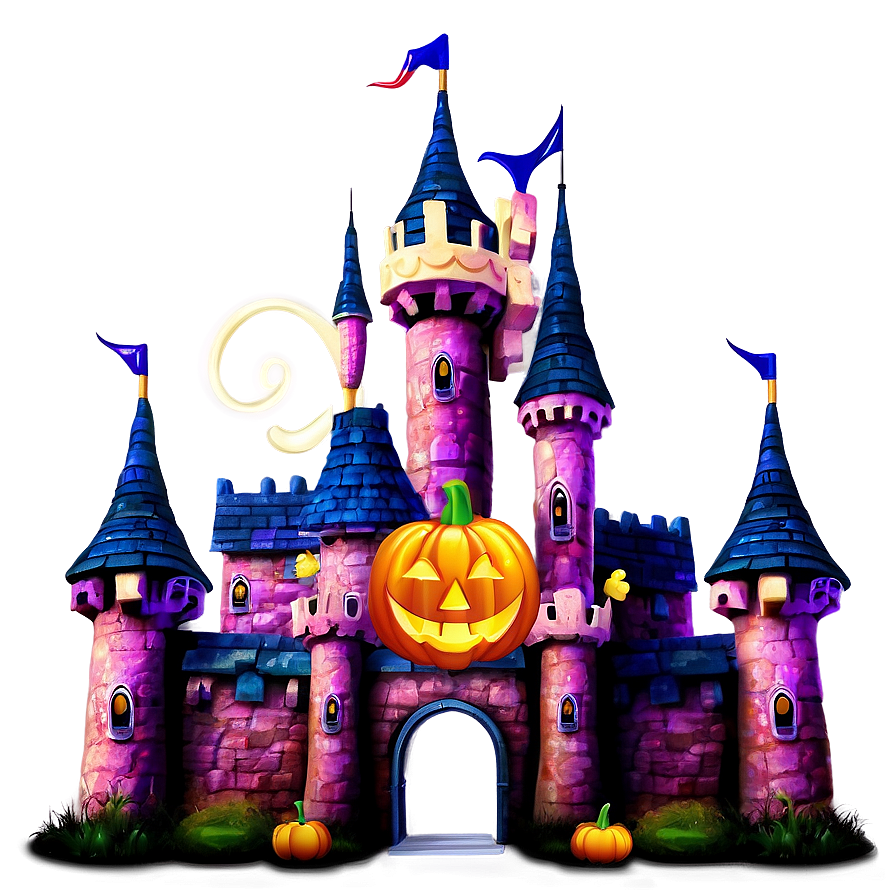 Download Disney Castle Halloween Theme Png Dtx | Wallpapers.com