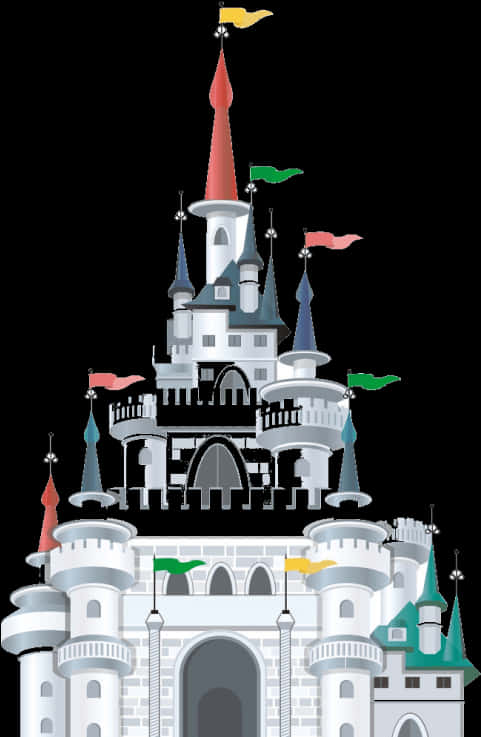 Disney Castle Illustration PNG