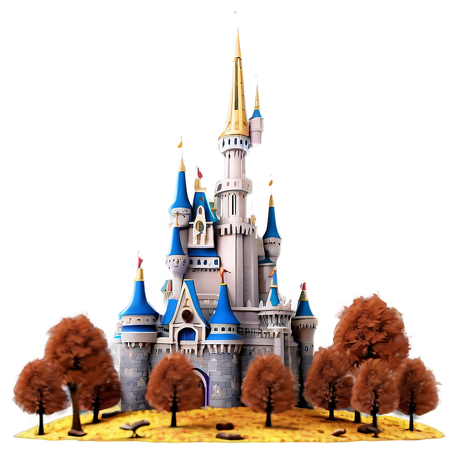 Download Disney Castle In Autumn Png Owp6 | Wallpapers.com