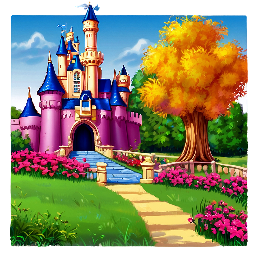 Disney Castle In Summer Png Nvl PNG