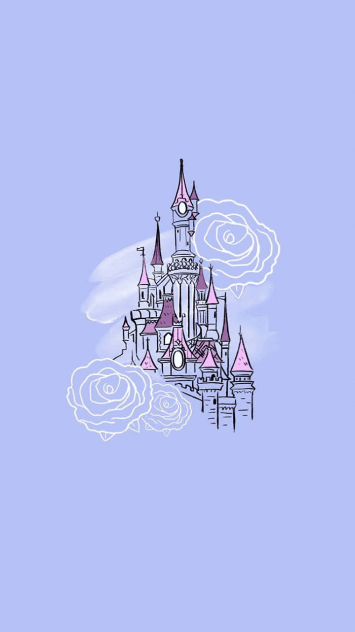 Disney Castle Lavender Aesthetic Cartoon Disney