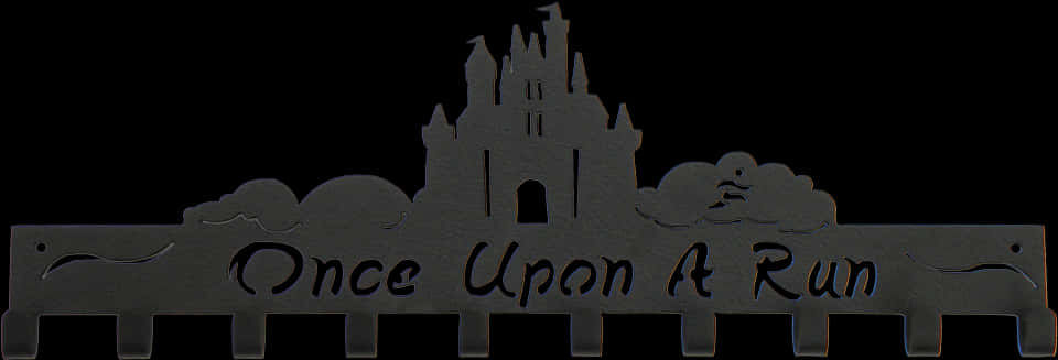 Disney Castle Once Upon A Run Silhouette PNG