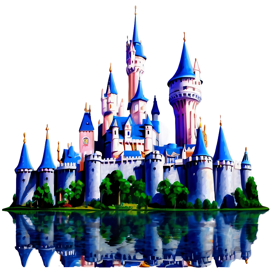 Disney Castle Reflection In Water Png 61 PNG