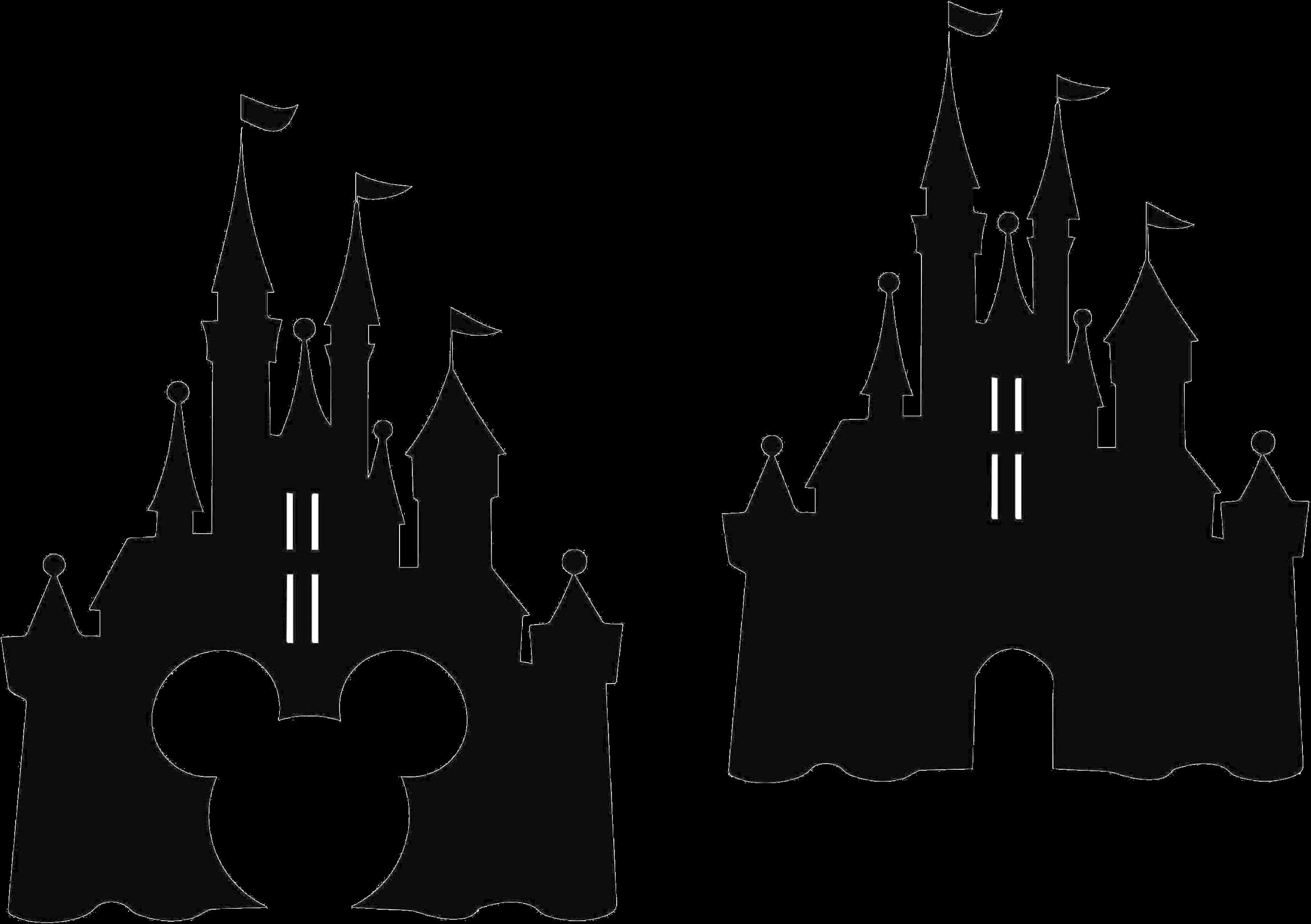 Disney Castle Silhouette Graphic PNG