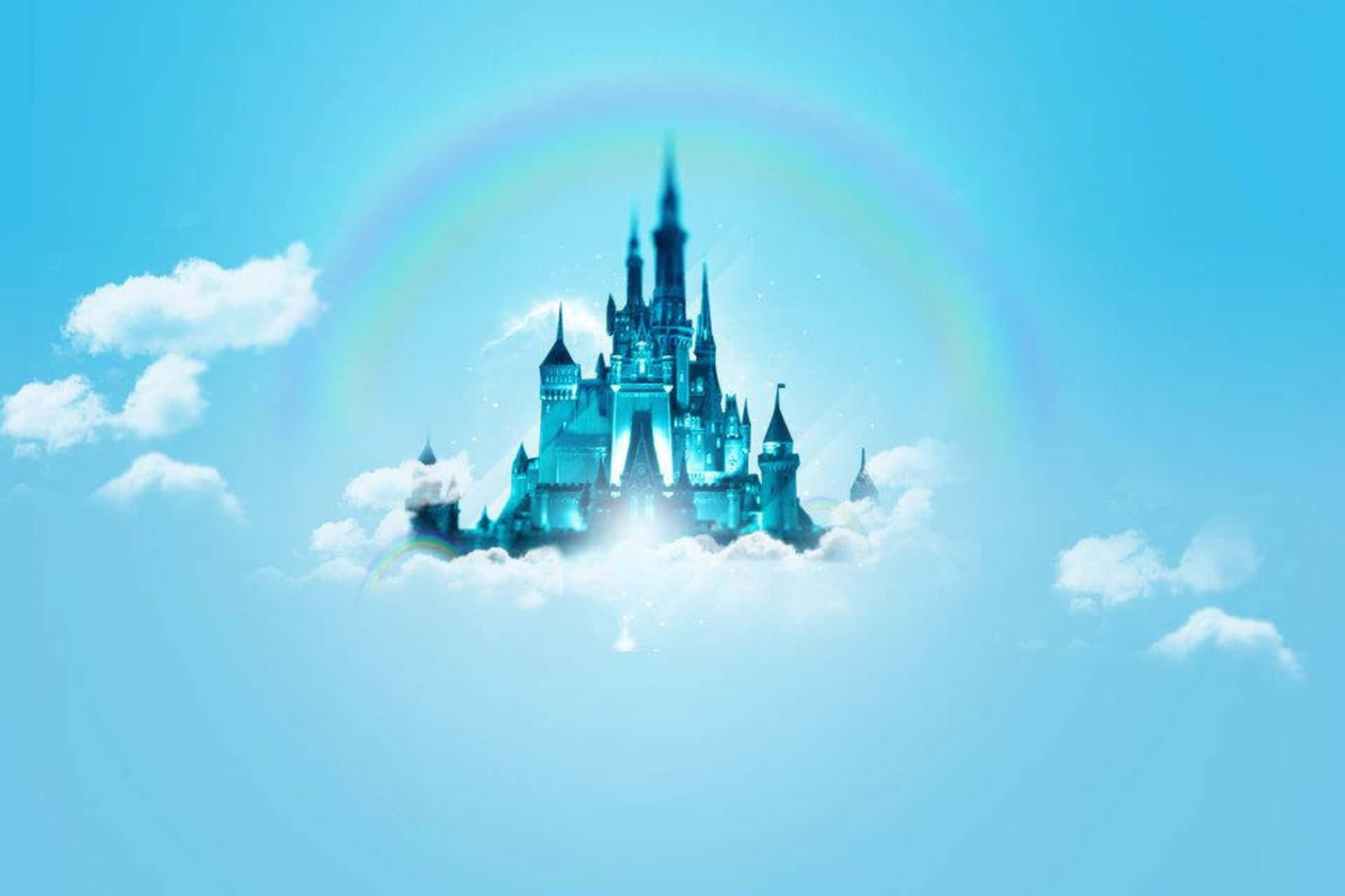 Disney Castle Sky Rainbow Wallpaper