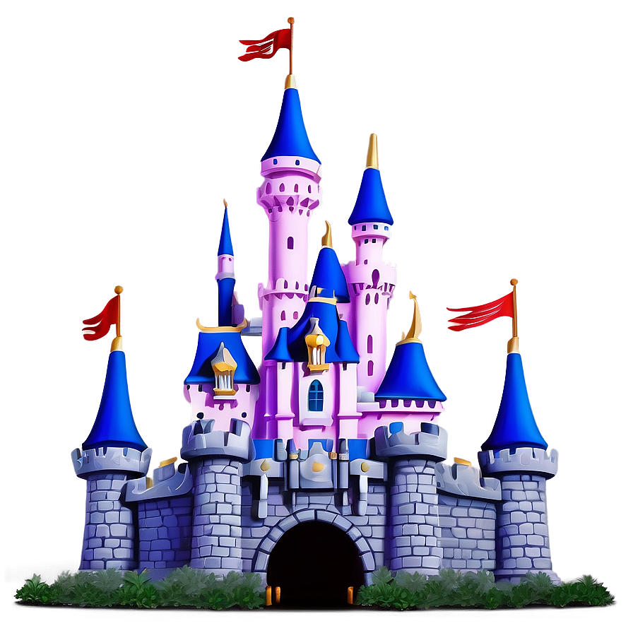 Download Disney Castle Theme Park Entrance Png Vhn77 | Wallpapers.com