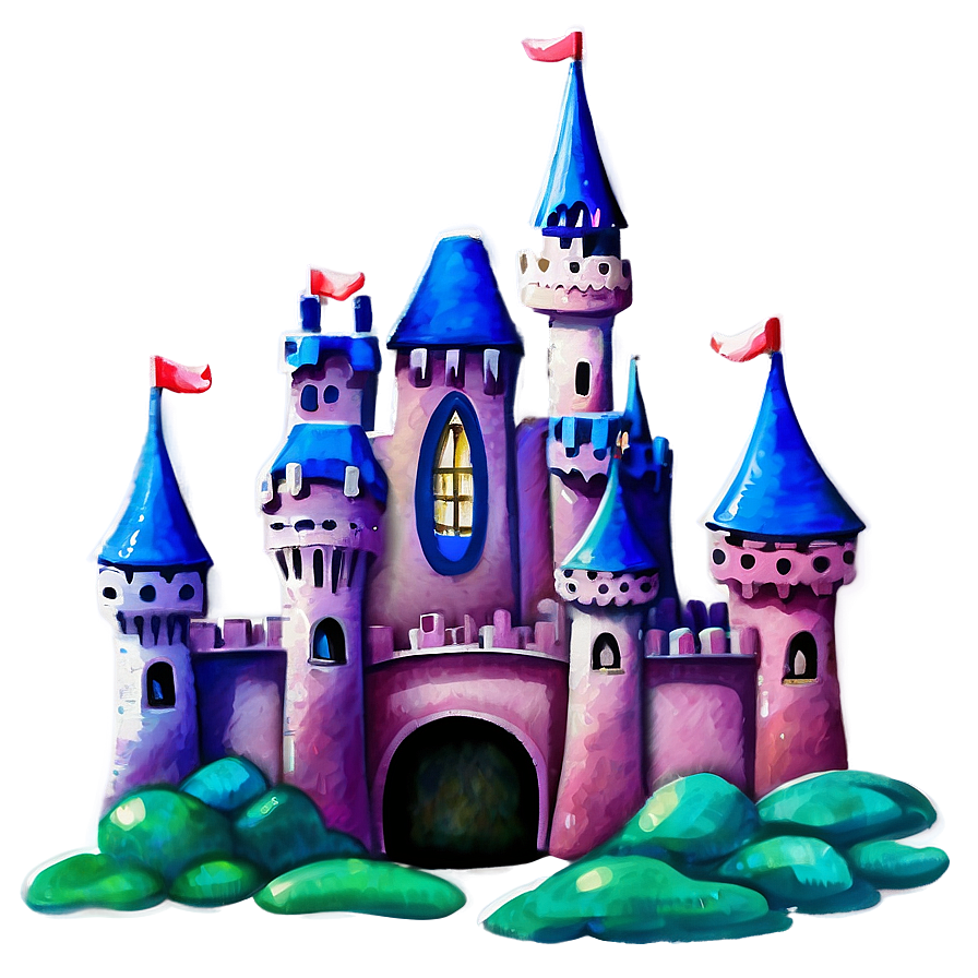 Disney Castle Watercolor Painting Png Aar78 PNG