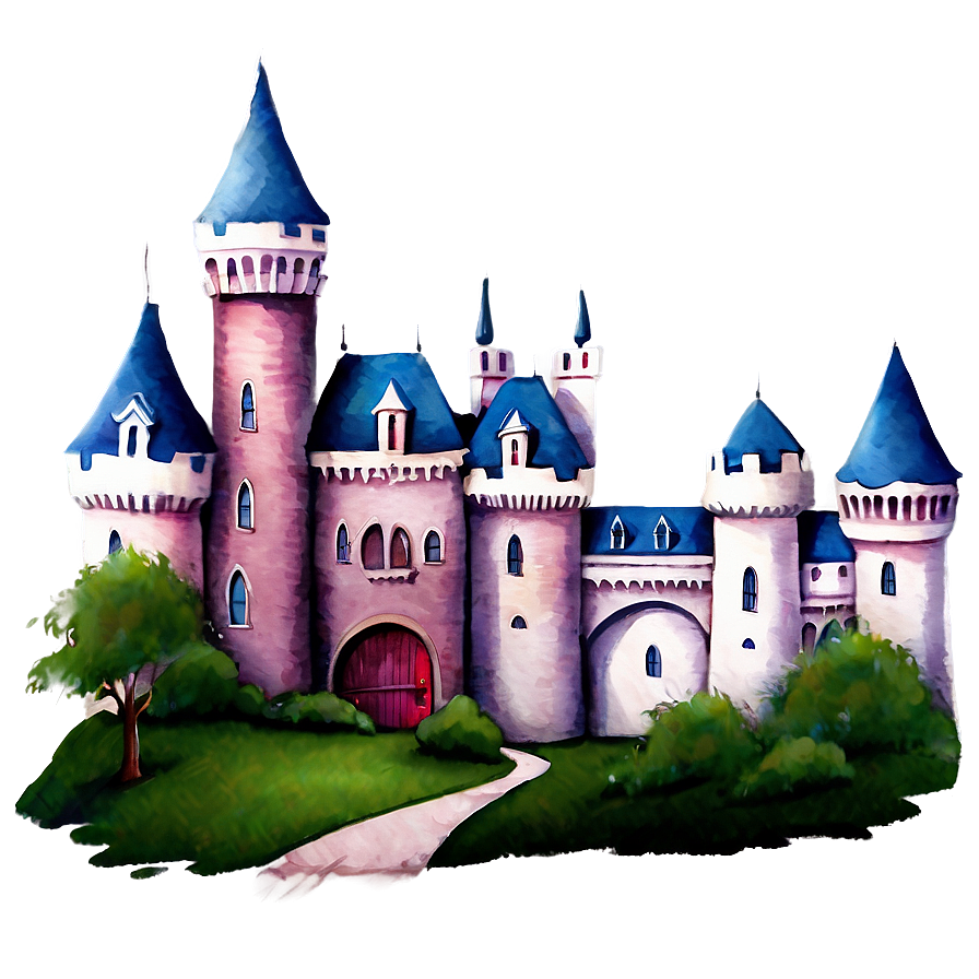 Disney Castle Watercolor Painting Png Rik98 PNG