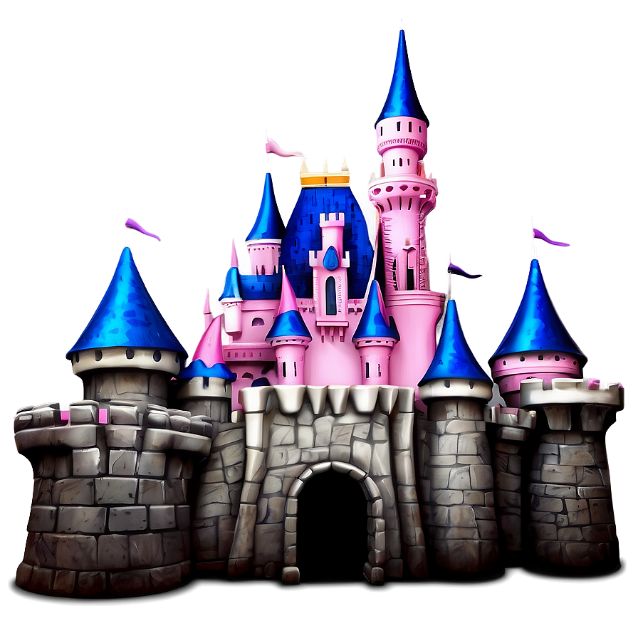 Disney Castle With Doves Png 05242024 PNG