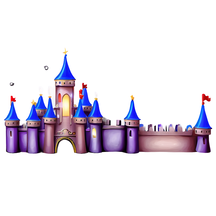 Disney Castle With Lanterns Png Umv PNG
