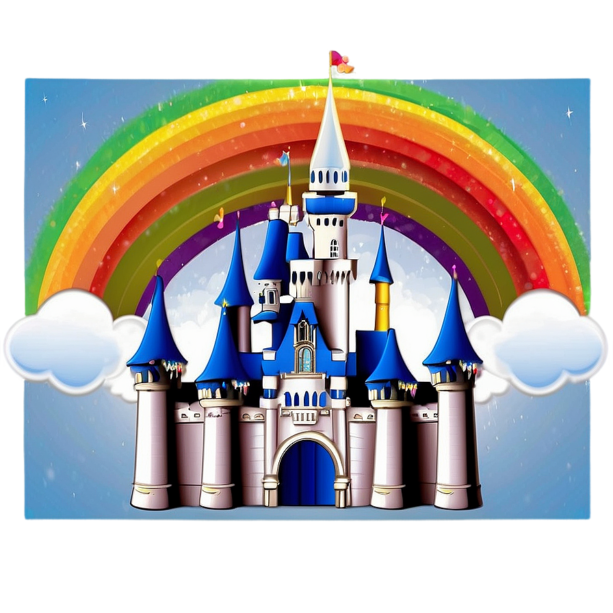 Disney Castle With Rainbow Png Jol81 PNG