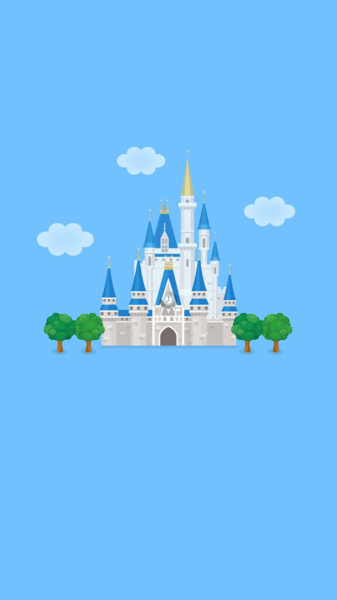 Disney Channel Minimalist Castle Illustration Background