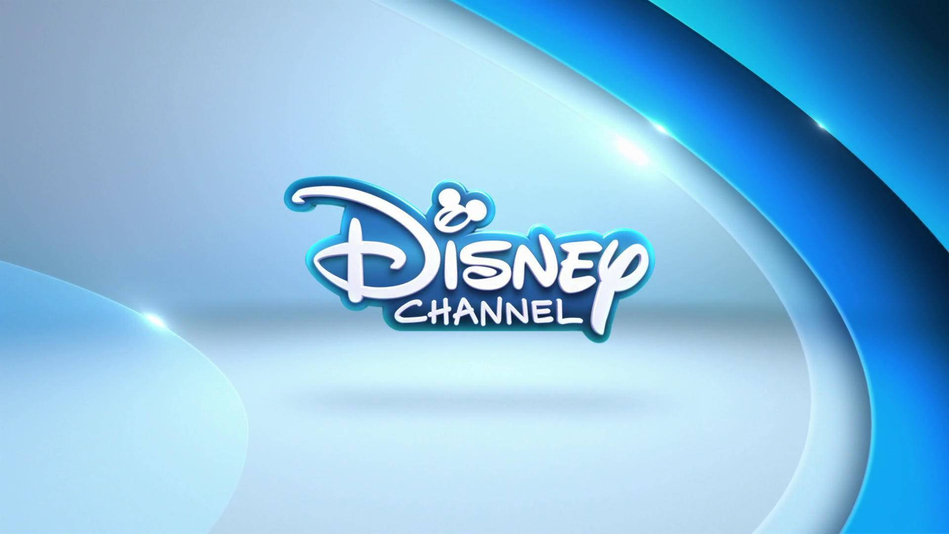 Disney Channel White And Blue Logo Background
