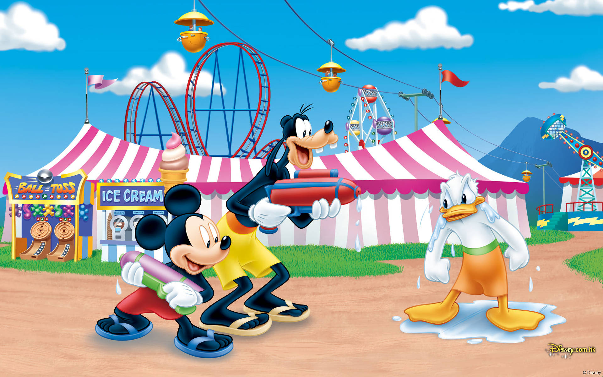 Disney Characters In Carnival wallpaper