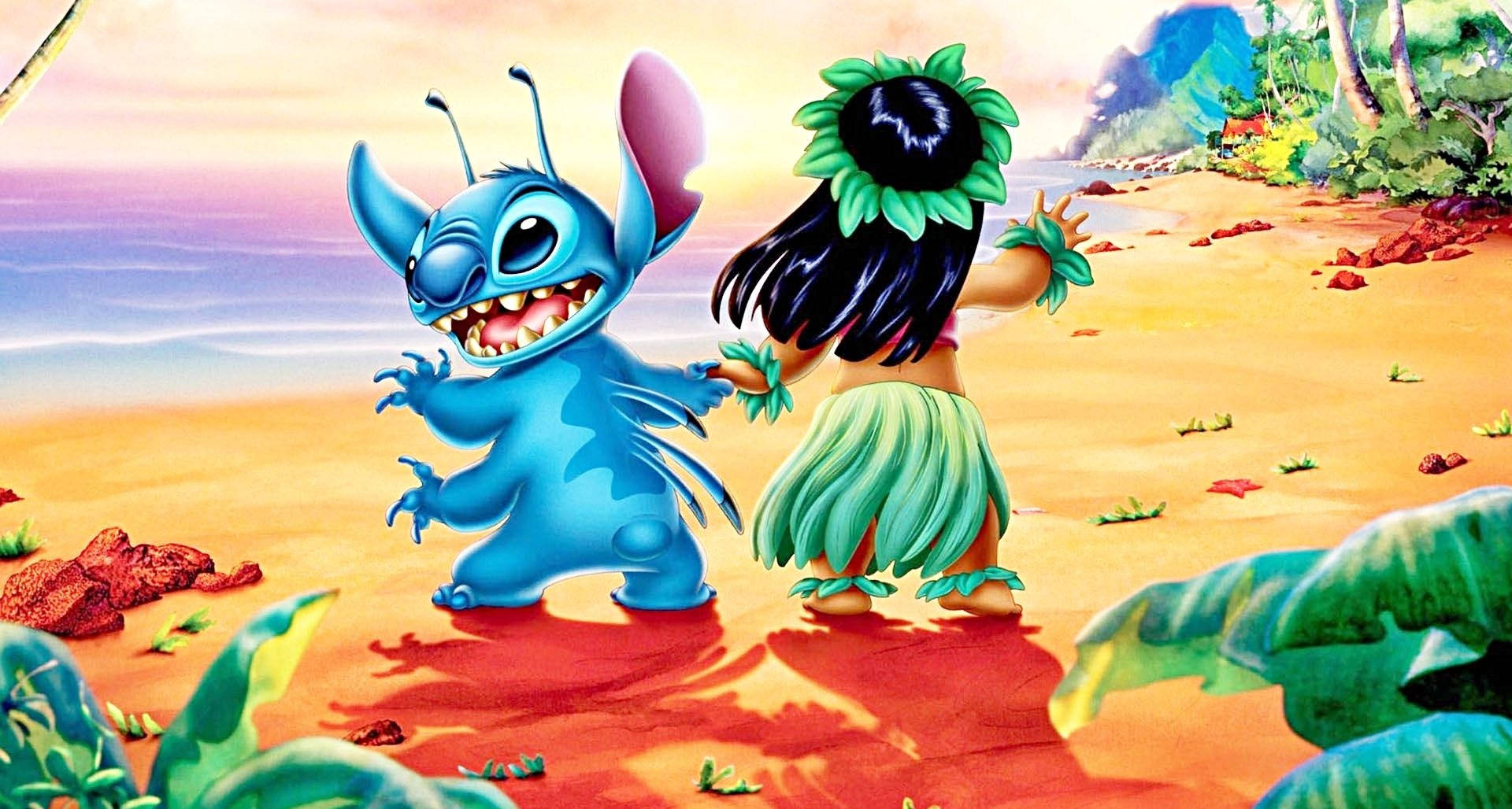 Disney Characters Lilo And Stitch Wallpaper