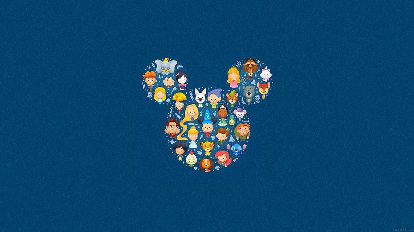 Disney Characters Logo Laptop Wallpaper