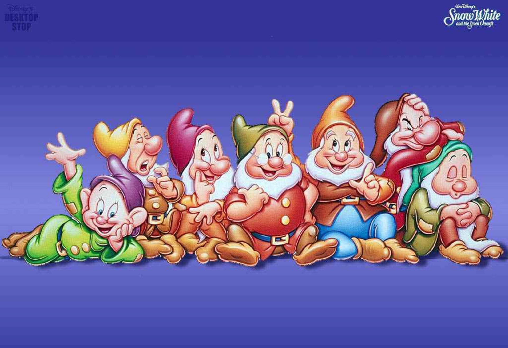 Disney Characters Seven Dwarfs Wallpaper