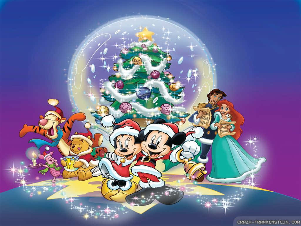 Experience Christmas Magic with Disney on Your iPad Wallpaper