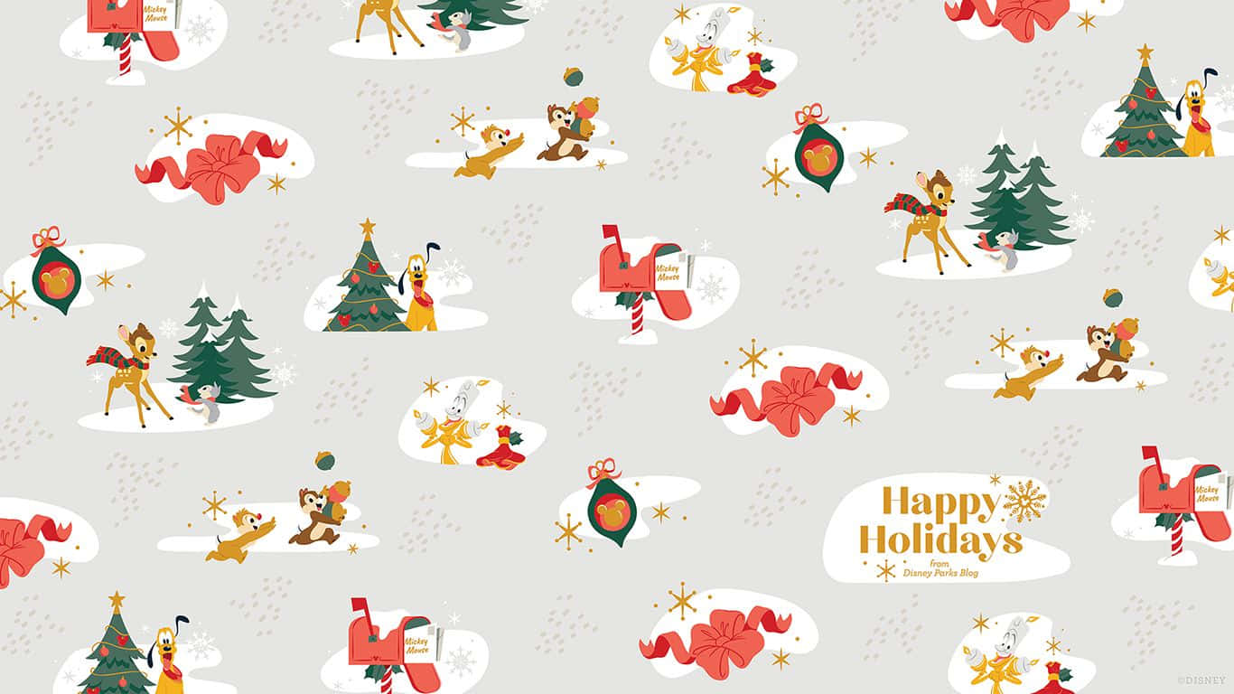 Enjoy the magic of Disney this Christmas with the help of an iPad Wallpaper