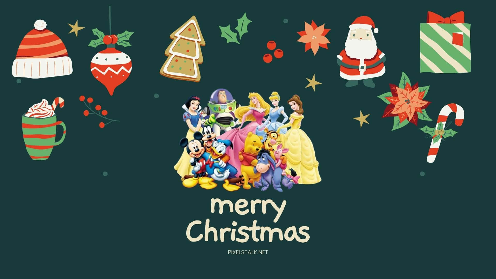 Disfrutade La Magia Navideña En Esta Temporada Con Un Ipad Temático De Disney En Navidad. Fondo de pantalla