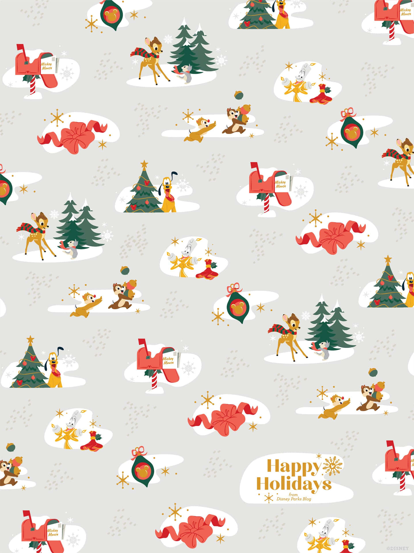 Disney Christmas Ipad With Chip And Dale Wallpaper
