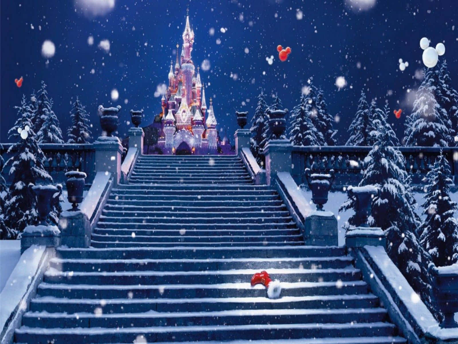 Holdir Festliche Weihnachtsstimmung Mit Disney Auf Deinem Ipad Wallpaper