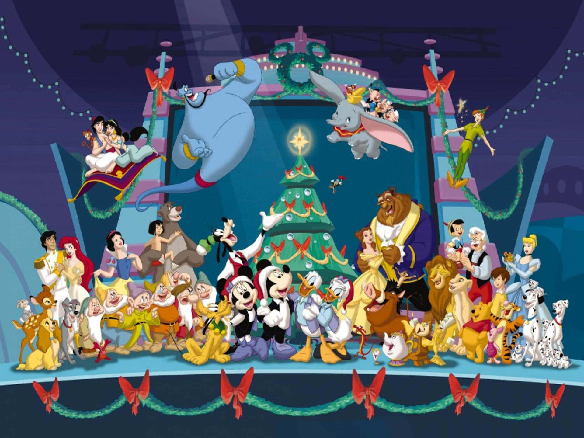 Bringensie Die Klassische Verspielte Welt Von Disney Mit Einem Weihnachtlich Gestalteten Ipad Zum Leben. Wallpaper