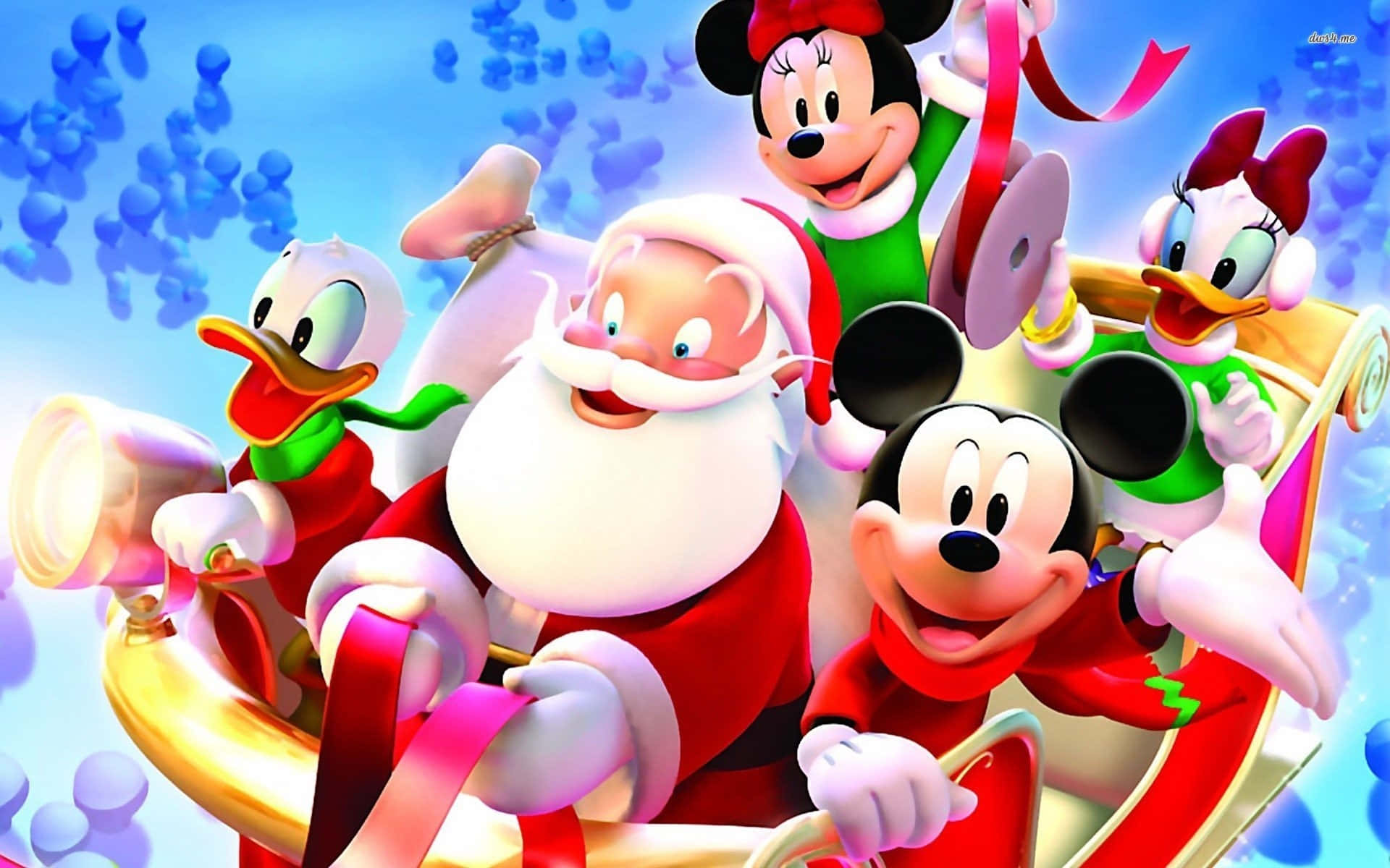 Disney Christmas Ipad With Santa Claus Wallpaper