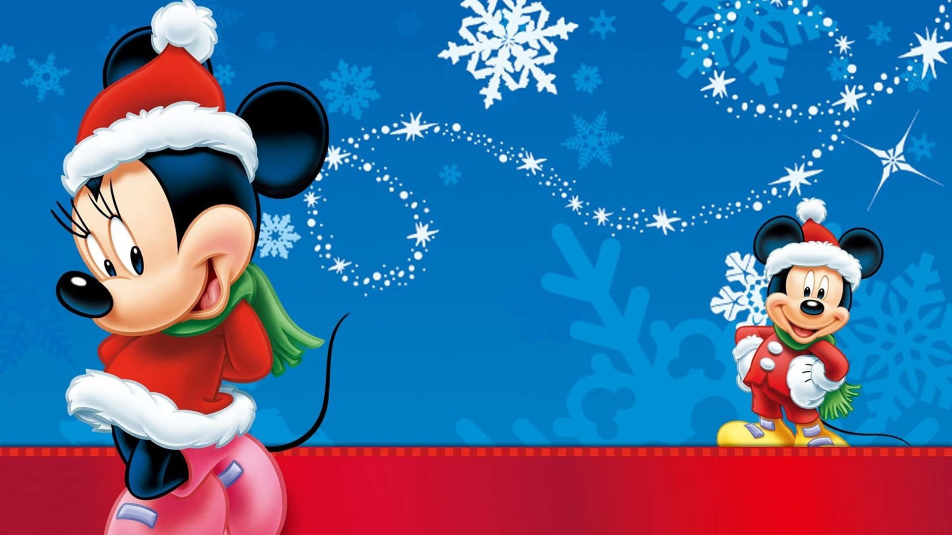 Kom ind i feriestemningen med Disney Jule iPad-tapet! Wallpaper