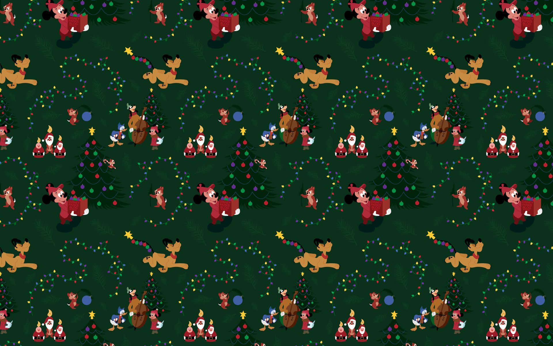Fejr ferien sæsonen med en Disney jule Ipad. Wallpaper