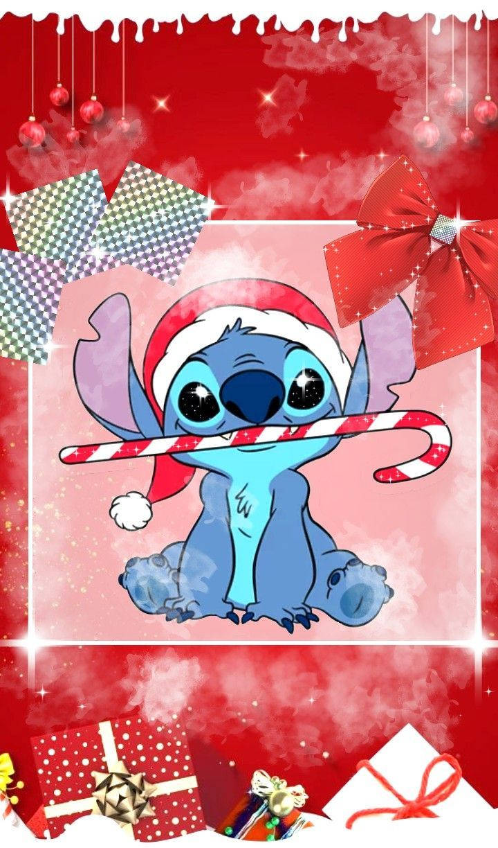 Disneynavidad Iphone Adorable Stitch Fondo de pantalla