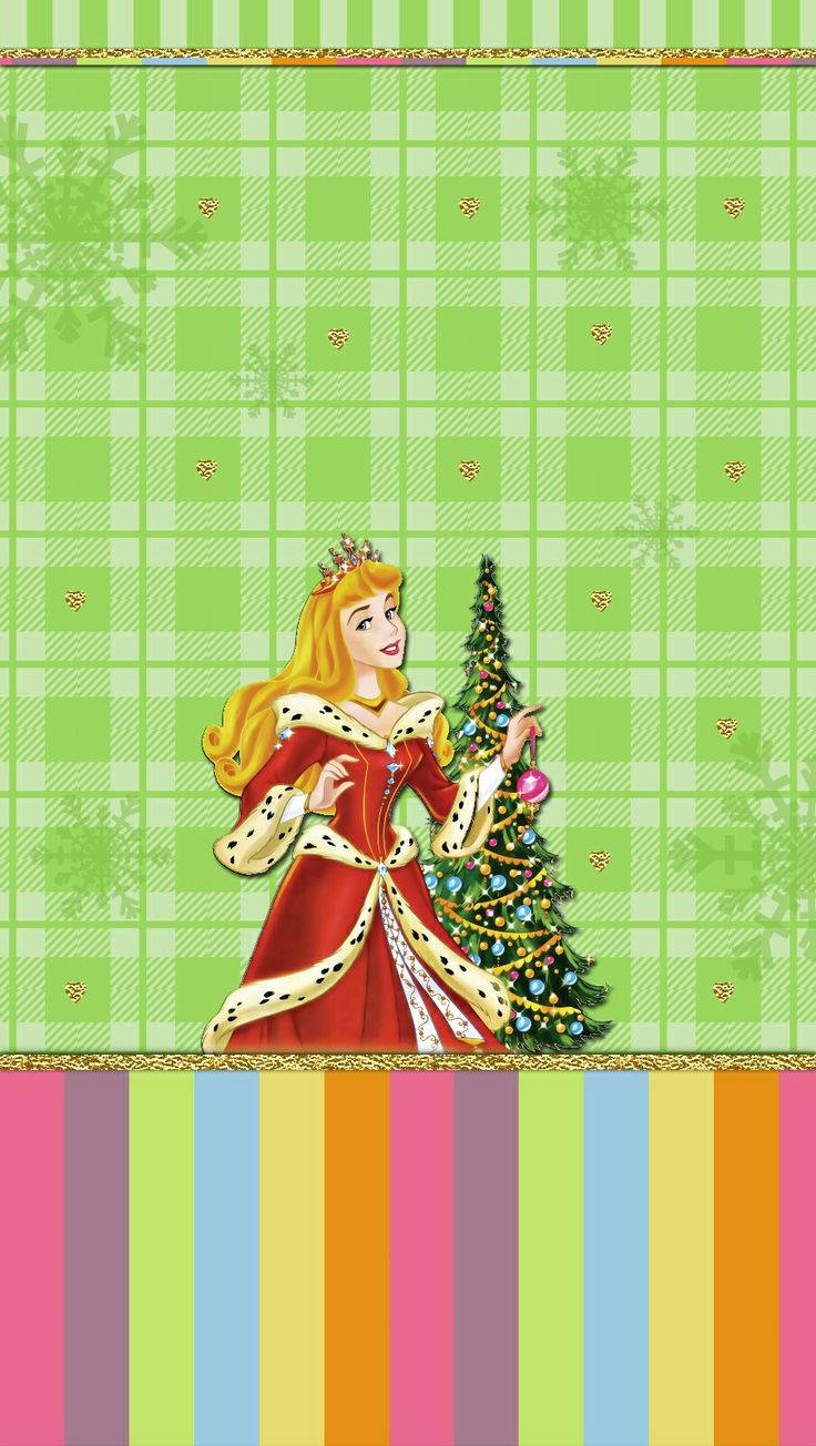 Disney Jul iPhone Aurora Den Sovende Skønhed Tapet Wallpaper