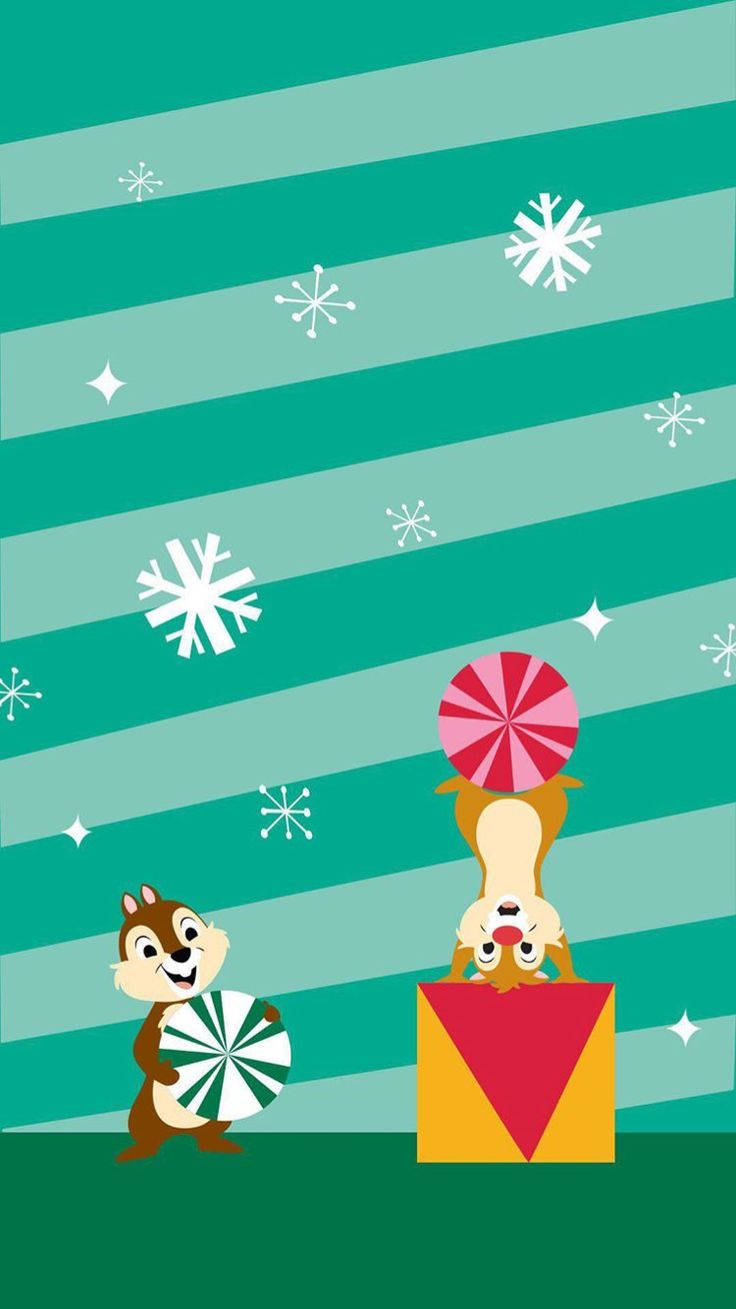 Disney Christmas Iphone Chip 'n Dale Picture