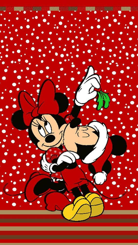 Disney Christmas iPhone Dancing Mickey & Minnie Mouse Wallpaper