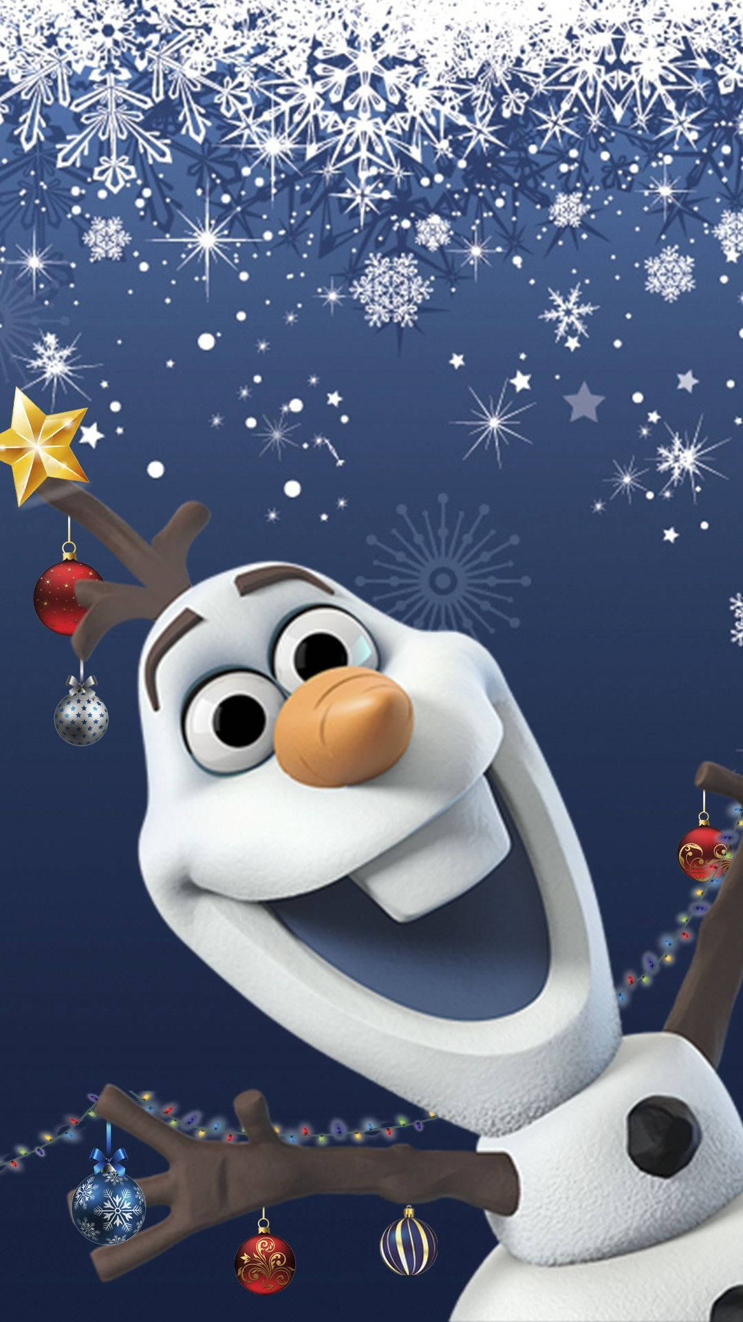 Disneys jule iPhone sjov Olaf vinter baggrund Wallpaper