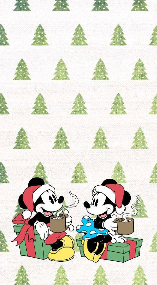 Disney Christmas Iphone Mickey And Minnie Gifts Wallpaper