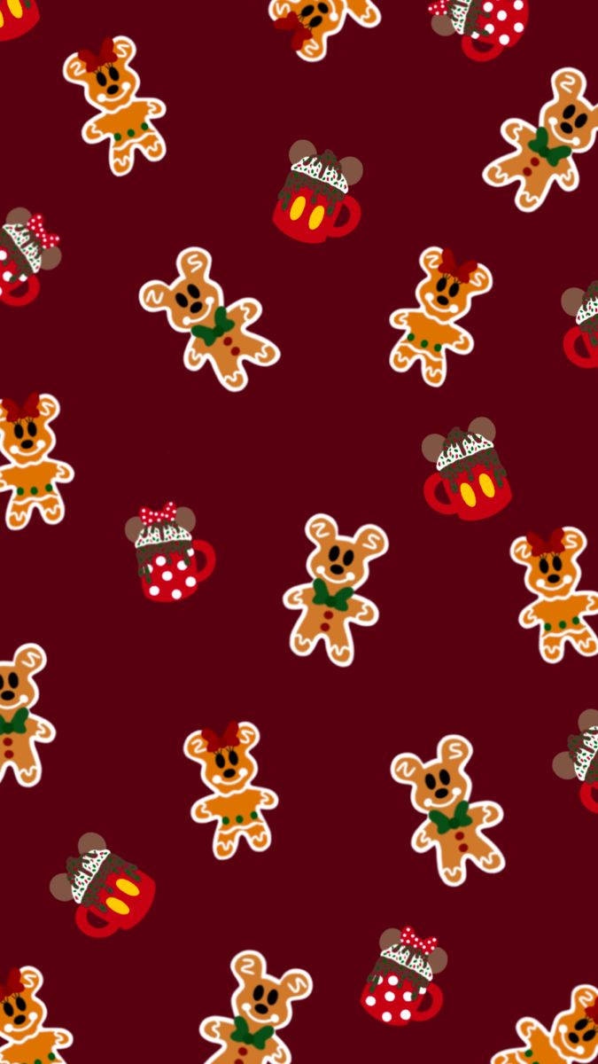 Disney Christmas Iphone Mickey And Minnie Mouse Theme Wallpaper