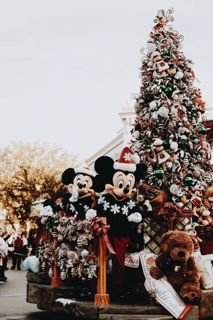 Disney Christmas Iphone Vintage Mickey & Minnie Mouse Wallpaper