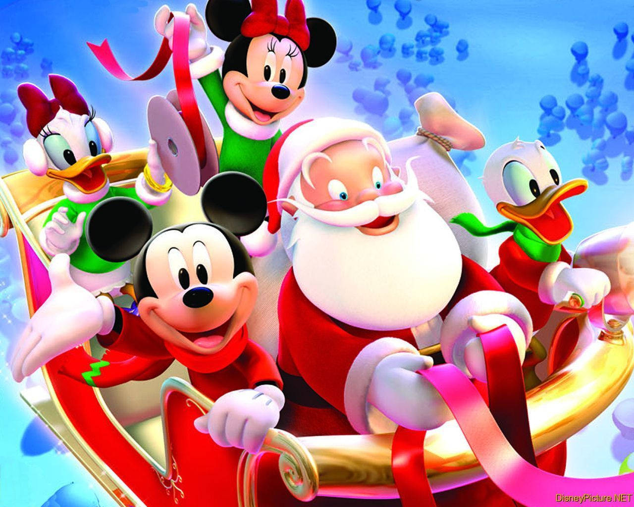 Disney Christmas With Mickey And Friends Wallpaper