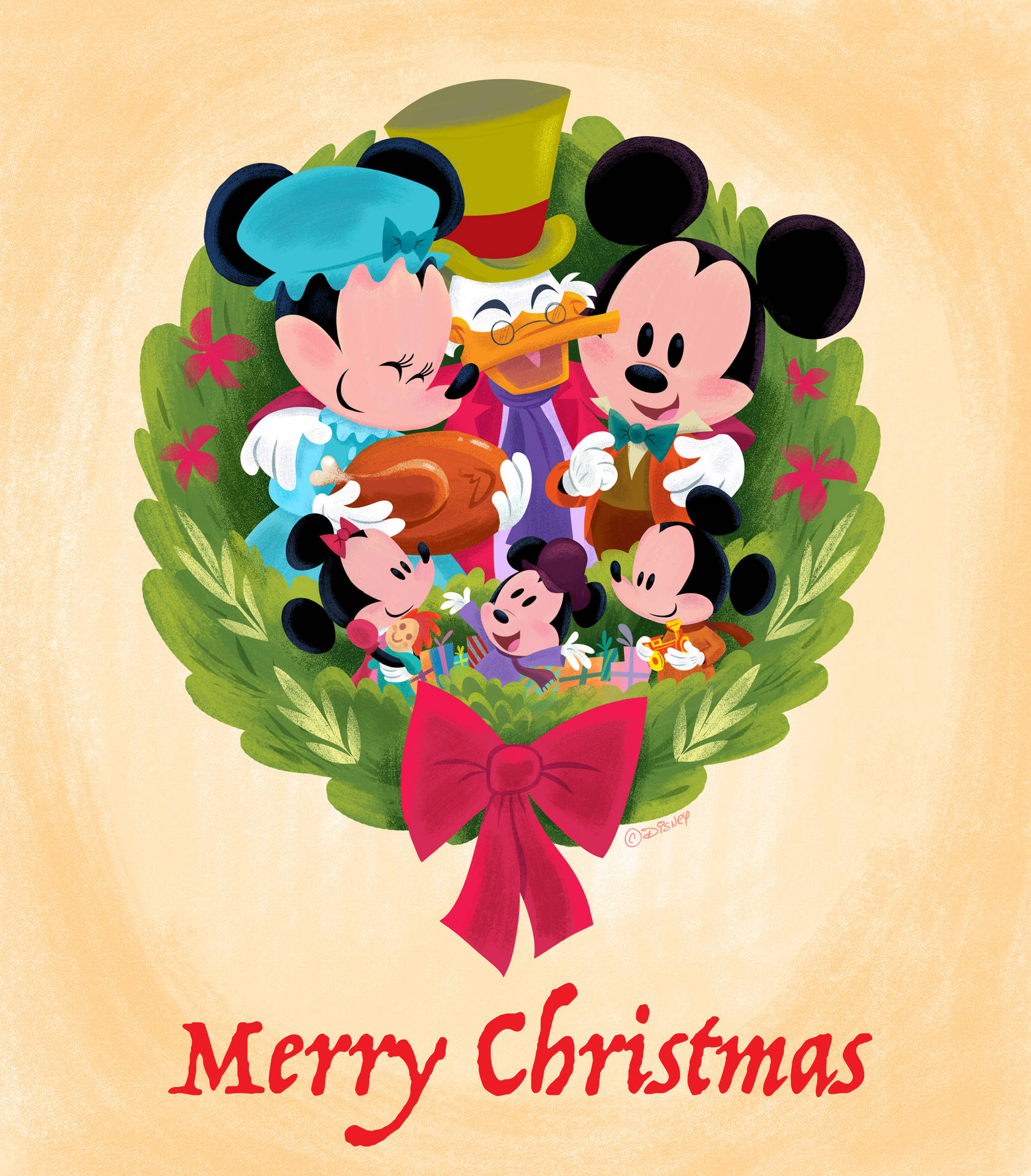 Disneyweihnachtskranz Wallpaper