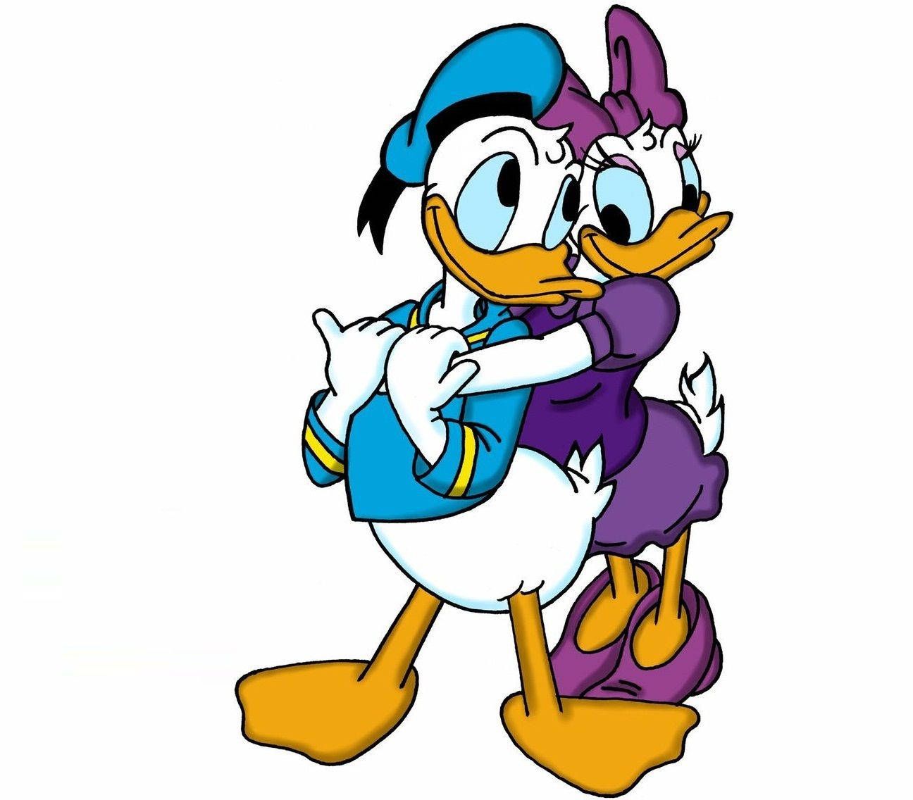 Disney Daisy And Donald Duck Hug Wallpaper