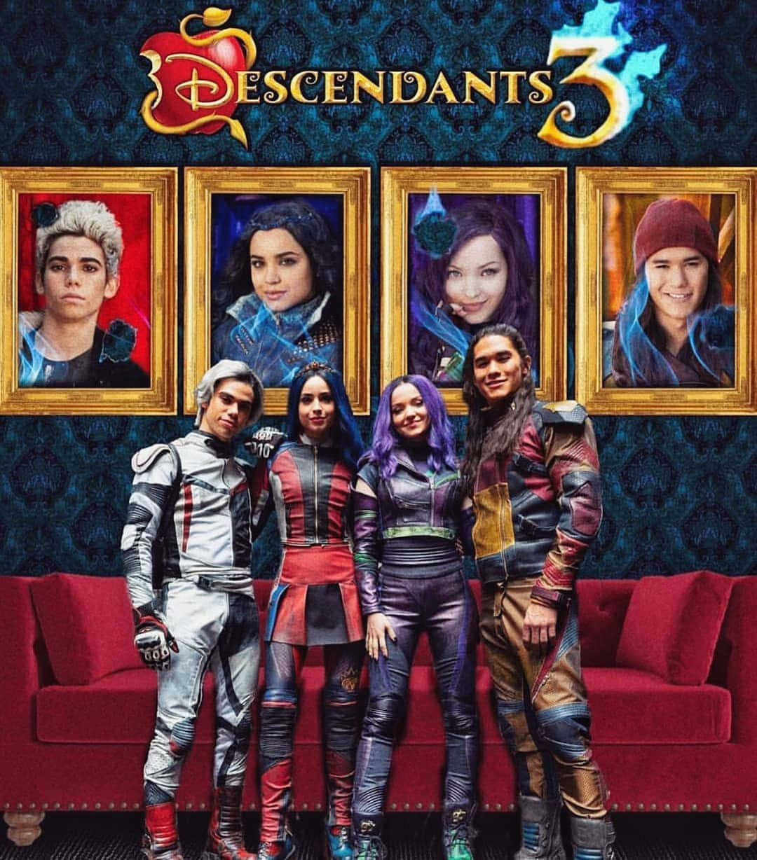 Disney Descendants With Couch Wallpaper