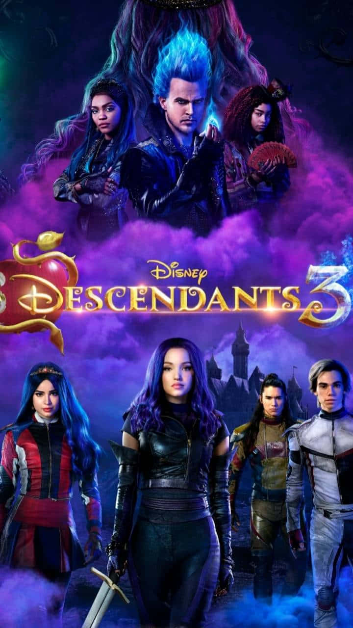 stjernerne af Disney Descendents - Mal og Ben - viser sig ud af ilden. Wallpaper