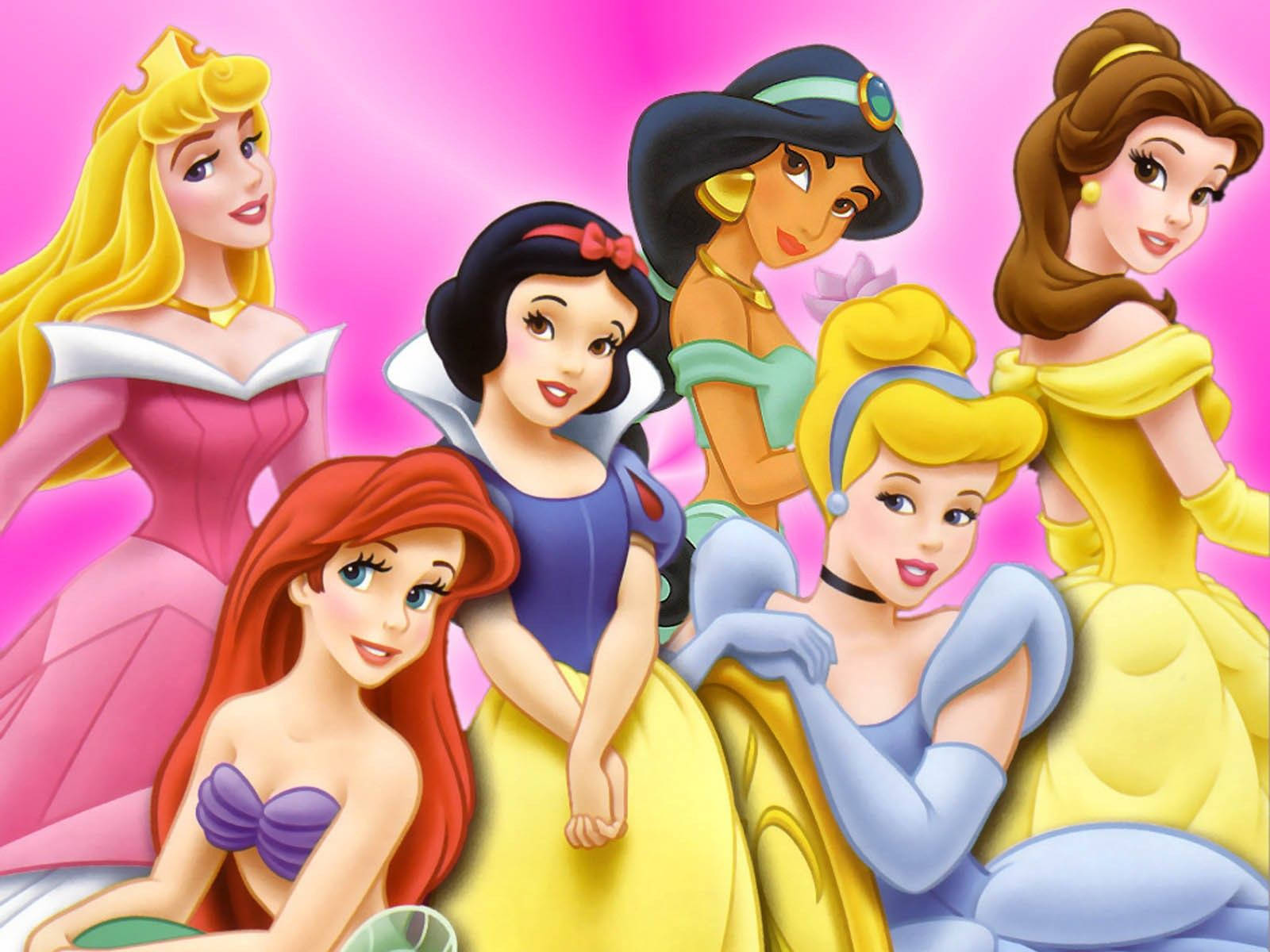Disneyskrivbord Vackra Prinsessor Wallpaper