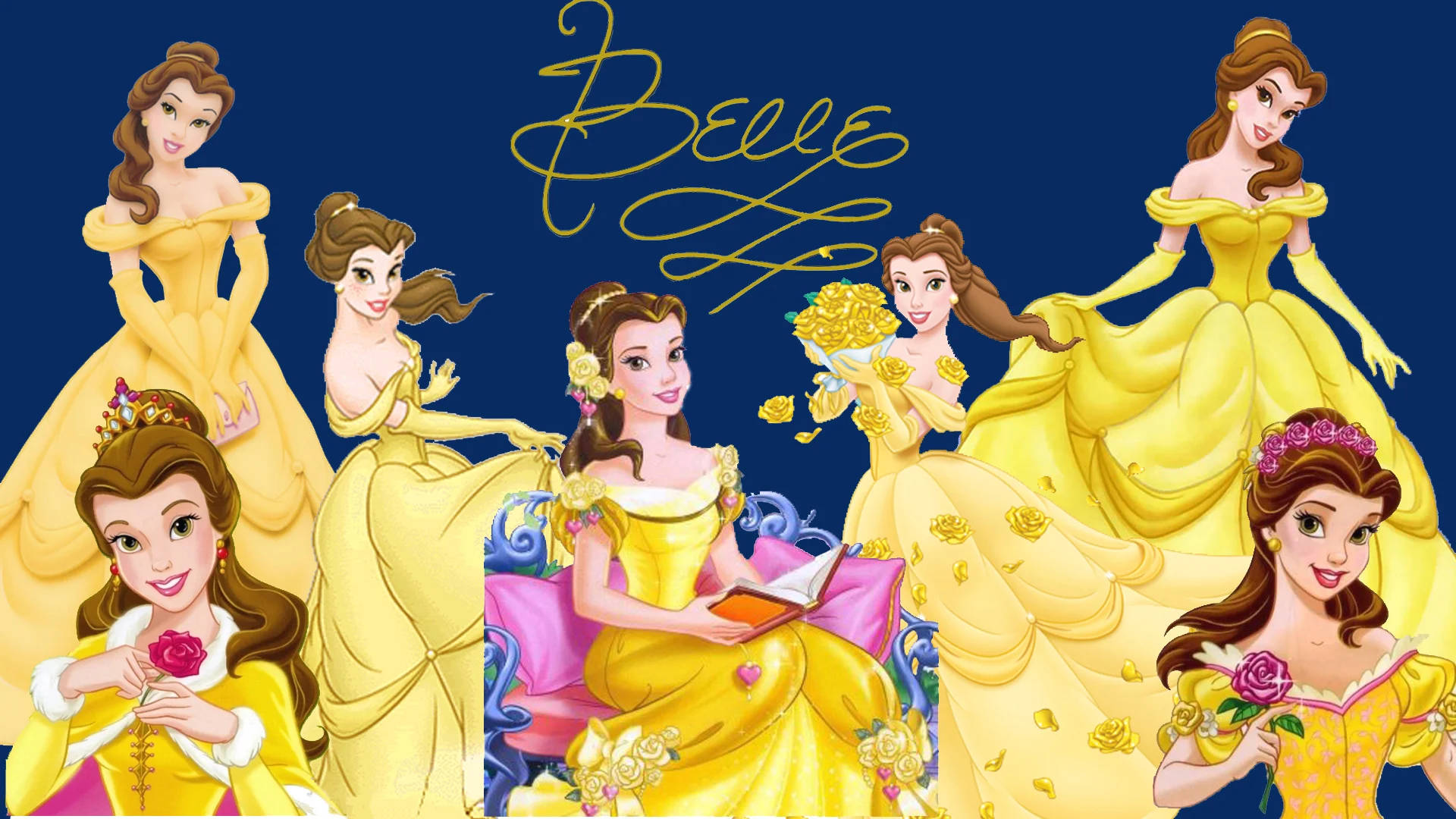 Disney Desktop Beauty Belle Wallpaper