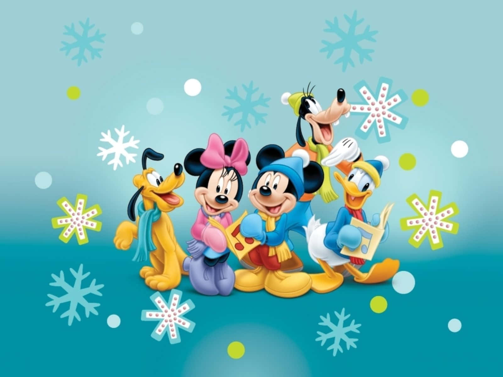 Disney Friends Winter Celebration Wallpaper